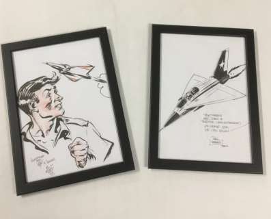 Severin, Al, / Serres, Patrice | Severin, Al, / Serres, Patrice - 2x Dessin original dédicacé - Tanguy & Laverdure - (2002/2021) | Catawiki