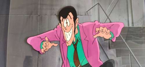Isao Takahata | LUPIN III - LUPIN THE THIRD - Original Anime Cel of Lupin the third + drawing (douga) and background - Exemplaire unique - (1971/1980) | Catawiki