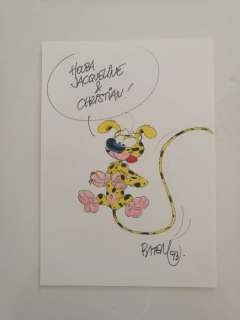 Batem | Batem - Originele tekening - Marsupilami - (1993) | Catawiki