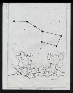 Studio Disney France - | Le Journal de Mickey - Grand dessin original - Projet de couverture du Journal de Mickey " La grande ourse " - Page volante - EO - (1999) | Catawiki