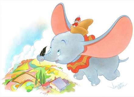 Jaume Esteve, Disney Artist | Disney’s Dumbo and Timothy Mouse - Original Painting - Jaume Esteve - Signed | Catawiki