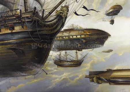 Didier Graffet - Peinture originale intitulée "Black Commodore"