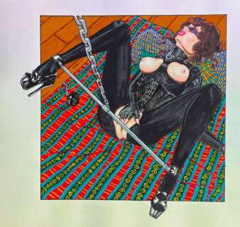 Fetishgenerator | BDSM - FetishGenerator - Original, published painting - Bondage - Formaat (papier): 30 x 40 cm. - (2000) | Catawiki