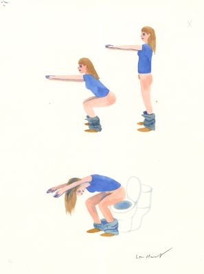 Lisa Hanawalt | Toilet instructions 1 - Hot Dog Taste Test - page 35 | Huberty Breyne Gallery