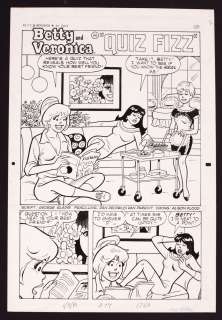 Original Art from Betty & Veronica #53 (1992) Complete 5-Page Story ’Quiz Fizz’ by Dan DeCarlo, Dan Parent, and Alison Flood | mycomicshop.com