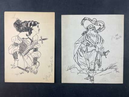 Karel Thole | Karel Thole - La Gioconda - Il Moschettiere - Page volante - Exemplaire unique | Catawiki