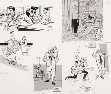 Serge Clerc - Mémoires de l‘Espion Encre de Chine et trame pour une série