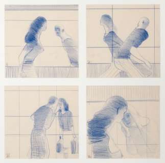 Lorenzo Mattotti - Rencontres Crayon de couleur pour cette suite de 4 dessins.