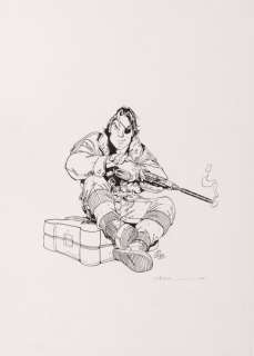 Didier Comès | Les larmes du tigre  Encre de Chine pour la planche 18 de | Millon