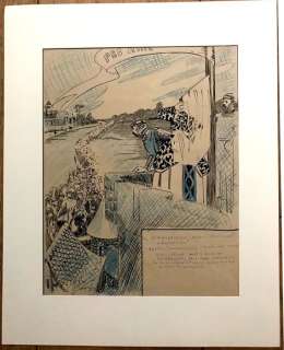 Jordaan , Leendert Juriaan (Leen) | Leen Jordaan (1885 -1980) - Originele spotprent - " ’t overladen concert " - (1906) | Catawiki