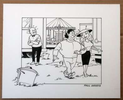 Paul Geerts | Suske en Wiske - Originele tekening - "Tedere Tronica" - Page volante | Catawiki