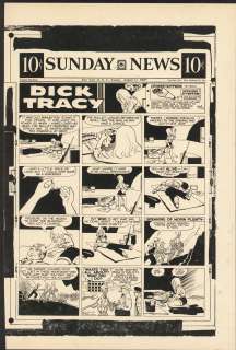 Gould - DICK TRACY, Sunday Black & White Proof (08/11/1957) | Russ Cochran