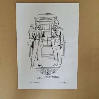 Cailleaux, Christian | Cailleaux, Christian - Dessin original - Ex-libris - Blake & Mortimer - (2021) | Catawiki