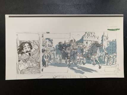 Guarnido, Juanjo | Guarnido, Juanjo - Estampe rehaussée à l’aquarelle - Les Indes Fourbes - (2019) | Catawiki