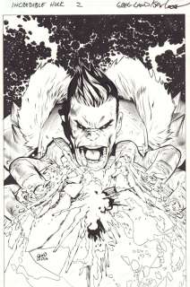 Greg Land, Jay Leisten - incredible hulk #709 cover - return to planet hulk (amadeus cho) - 2017 signed