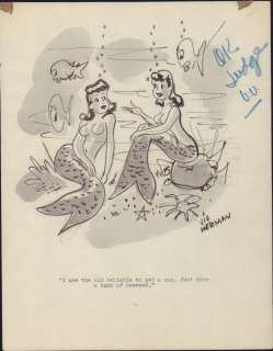 Vic Herman - Nude Sexy Mermaids Talk About Men Gag - Signed