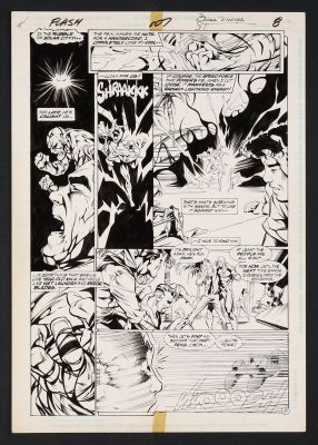 Jose Marzan Jr. , Oscar Jimenez | Original Art from Flash #107 (1995) Page 8 Pencils by Oscar Jimenez, Inks by Jose Marzan Jr. | mycomicshop.com (Buy It Now)