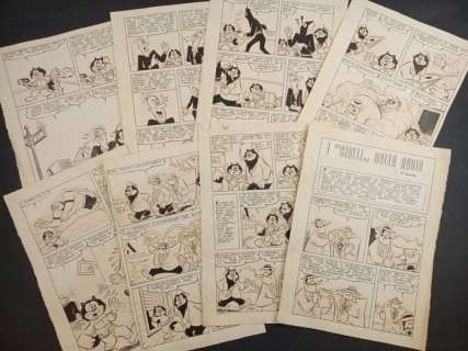 Franco Aloisi | Franco Aloisi - Gatto Aloisio: I Gialli della Radio Quarto Episodio - Page volante - Exemplaire unique | Catawiki