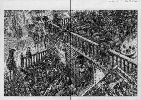 Raúlo Cáceres - Ref ARN08. Arn. Página doble (59,4×42cm).