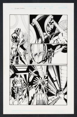 John Floyd | Original Art from Silver Surfer #143 (1998) Page 16 Pencils by Denys Cowan, Inks | mycomicshop.com (Buy It Now)