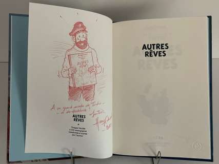 Harry Edwood | Tintin - Harry Edwood - Hommage à Hergé - Autres rêves + Dédicace - C - EO - (2012) | Catawiki