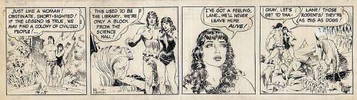 (Frazetta) Tiga Tarzan daily strip. | Profiles in History