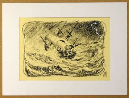 Milo Manara | Manara, Milo - Dessin original - "Tempète en mer" - Signé - Page volante | Catawiki