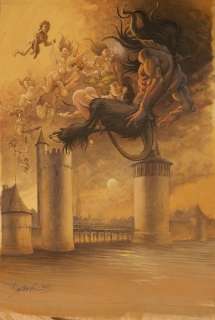 Ken Broeders | Broeders, Ken - Grote originele tekening - Fabelachtig tafereel - Bloedstollend Brugge - (2017) | Catawiki