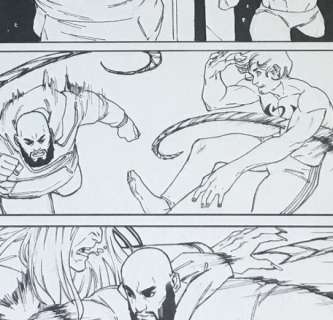 Luke Cage #6 Page 8 with Iron Fist and Omega Red. | Unreal Books