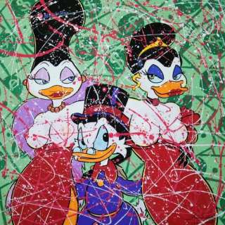 Di Matteo Leonardo | Uncle Scrooge - Pop art painting by Leonardo Di Matteo - Watercolour - large format - 50 x 50 cm | Catawiki