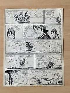 Hugo Pratt | Pratt, Hugo - Tavola originale (p.20) - L’Île au trésor et Il Ragazzo rapito - (1967) | Catawiki