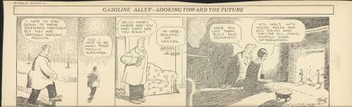 King - "Looking Towards The Future", GASOLINE ALLEY, Daily Proof (03/13/28)NO RESERVE! | Russ Cochran