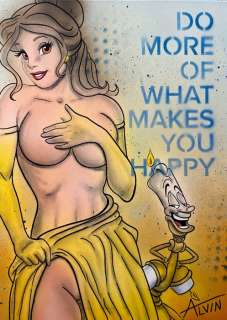 Alvin Silvrants | Beauty and the Beast - Happy Sexy Belle - Original drawing in colour by Alvin Silvrants | Catawiki