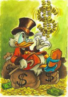 Joan Vizcarra | $crooge McDuck, The Richest Duck - Original Painting - Joan Vizcarra - Acrylic Art - Original Artwork | Catawiki