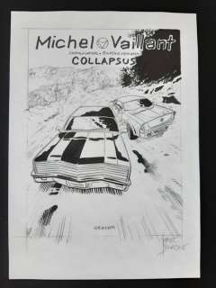 Bourgne, Marc | Bourgne, Marc - Dessin original - Projet de couverture - Michel Vaillant (Saison 2) T4 - Collapsus - (2014) | Catawiki