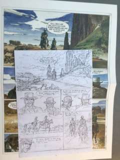 Hermann | Hermann - Planche originale crayonnée - Duke T5 - Un Pistolero tu seras - (2020) | Catawiki