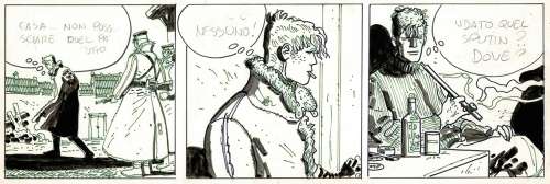 Hugo Pratt | La jeunesse de Corto Maltese, strip original à l’encre de chine. | Septimus