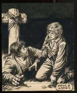 Hans G. Kresse | Hans G. Kresse - Originele tekening - uit Schatteneiland (1953) | Catawiki