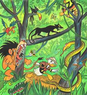 Tony Fernandez | Donald Duck In The Jungle - Original Painting - Tony Fernandez Signed - Acrylic Art - Original Artwork | Catawiki