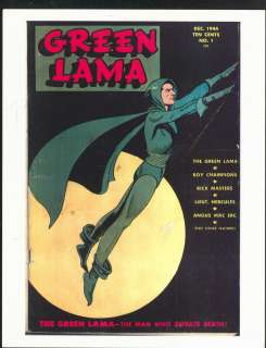 Green Lama No.1 Cover- PhotoCopy Proof