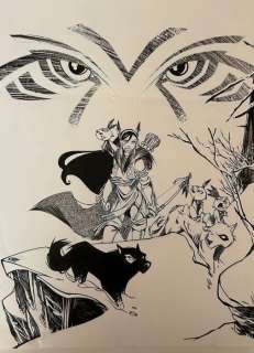 Keramidas, Nicolas | Keramidas, Nicolas - Dessin original - Couverture - Luuna T2 - Le Crépuscule du lynx - (2003) | Catawiki