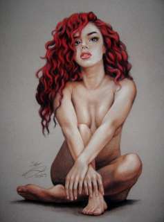 Sly | Sly - Original drawing in colour - Nude women - Size: 31 x 42 cm. - (2023) | Catawiki
