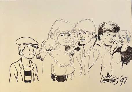 Hec Leemans – Grote originele tekening – 73 X 55 CM | BD Originaux