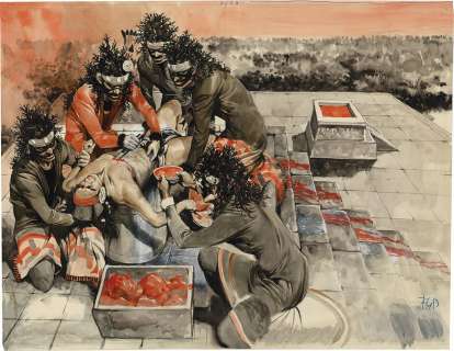 Shuji Yanagi Hand-Drawn Color Manuscript "Daimajin Sacrifice Today’s Ritual" | Mandarake (Big Web)