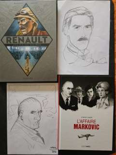Benéteau / Cassier / Divers Auteurs | Renault + L’Affaire Markovic + 2x dessin original - 2x C - EO - (2021/2022) | Catawiki