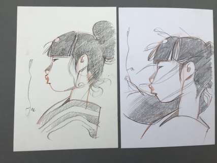 Michetz, Marc | Michetz, Marc - 2x Dessin original couleur - Geisha | Catawiki