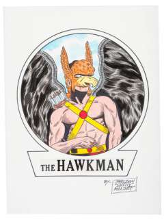 ORIGINAL ARTWORK OF HAWKMAN BY SHELDON MOLDOFF. | Hake’s