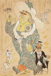 Albert Dubout - Lot 412 - Dessin original à l’encre de chine et à l’aquarelle.