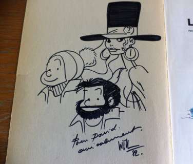 Will - Dessin original - Dédicace dans Tif et Tondu - Isabelle, Tif et Tondu | Catawiki