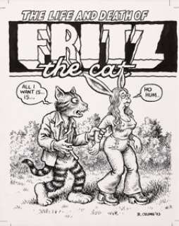 Robert Crumb The Life and Death of Fritz the Cat Cover Original Art (Fantagraphics, 1993). Robert Crumb’s - | Heritage